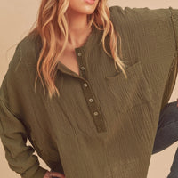 Marjorie Waffle Button Down