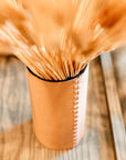 Mid Century Leather Wrapped Glass Vase