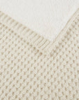 Madison Sherpa Waffle Knit Chenille Throw