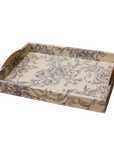 Cream/Blue Fabric Wrapped Tray