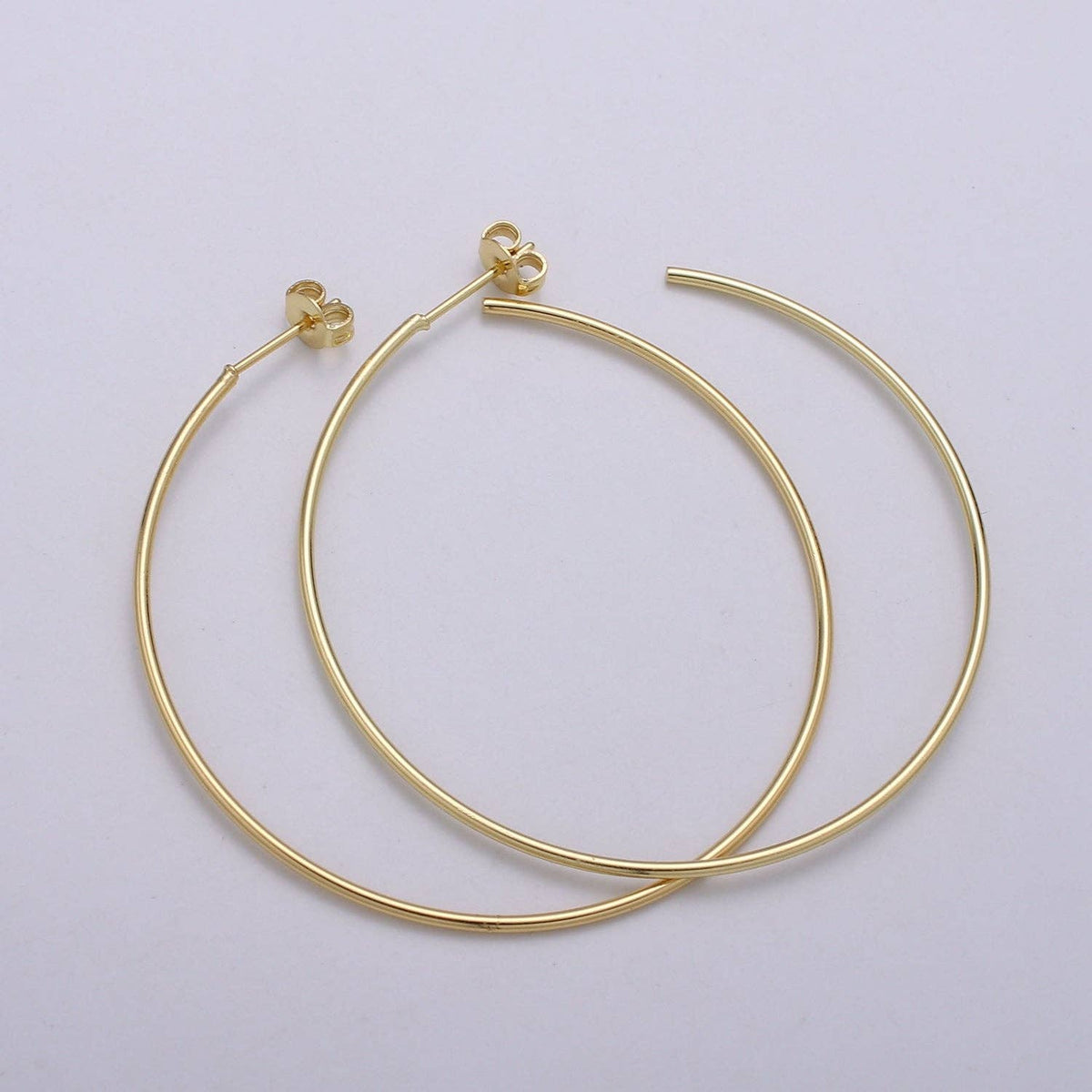 Simple Light Hoops 24K Gold - Cloth + Cabin
