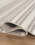4 X6 Luca Striped Grey Cream Area Rug