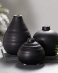 Ebony Compact Vase / Set of 3