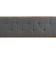 Collins Tufted Queen Fabric and Wood Headboard