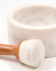 White Marble Mortar + Pestle