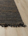 Bengal Black Dhurrie Rug