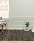 Bengal Black Dhurrie Rug