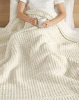 Madison Sherpa Waffle Knit Chenille Throw