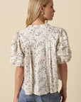 Alani Floral Puff Sleeve Top - Cloth + Cabin