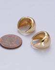 Chubby Band Hoops Huggie Earrings