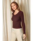 Kenzie V-Neck Fitted Sweater