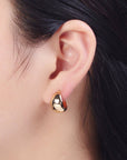 Chubby Band Hoops Huggie Earrings