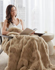 Faux Fur Velvet Throw Blanket