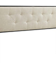 Collins Tufted Queen Fabric and Wood Headboard