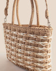 Two Tone Braided Zippered Hand Bag - Cloth + Cabin