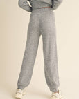 Roselyn Waffle Pattern Sweater Jogger Pants