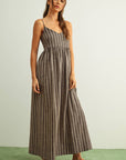 Maia Stripe Pattern Long Dress