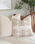 Pilar Floral Block Printed Pillow Cover