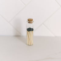 Mini Decorative Matches In Jar / Black