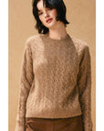 Peyton Cable Knit Crew Neck Sweater