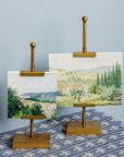 Mini Landscape Art on Gold Easel Stands