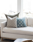 Fleur Gray Floral Pillow Cover - Cloth + Cabin