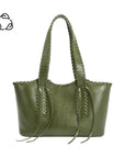 Phoebe Olive Recycled Vegan Shoulder Bag - Cloth + Cabin