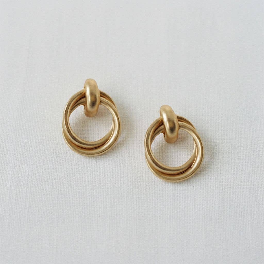 Vintage Inspired Geometric Knot Stud Earrings - Cloth + Cabin