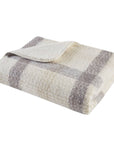 Woolrich Plaid Faux Mohair Sherpa Throw