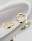 Ariel 18k Gold Twist Hoop Earring