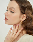 Julia Gold Dome Hoop Earrings