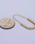 U Hoop Long Hook Minimalist Earrings