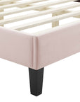 Colette Full Performance Velvet Platform Bed