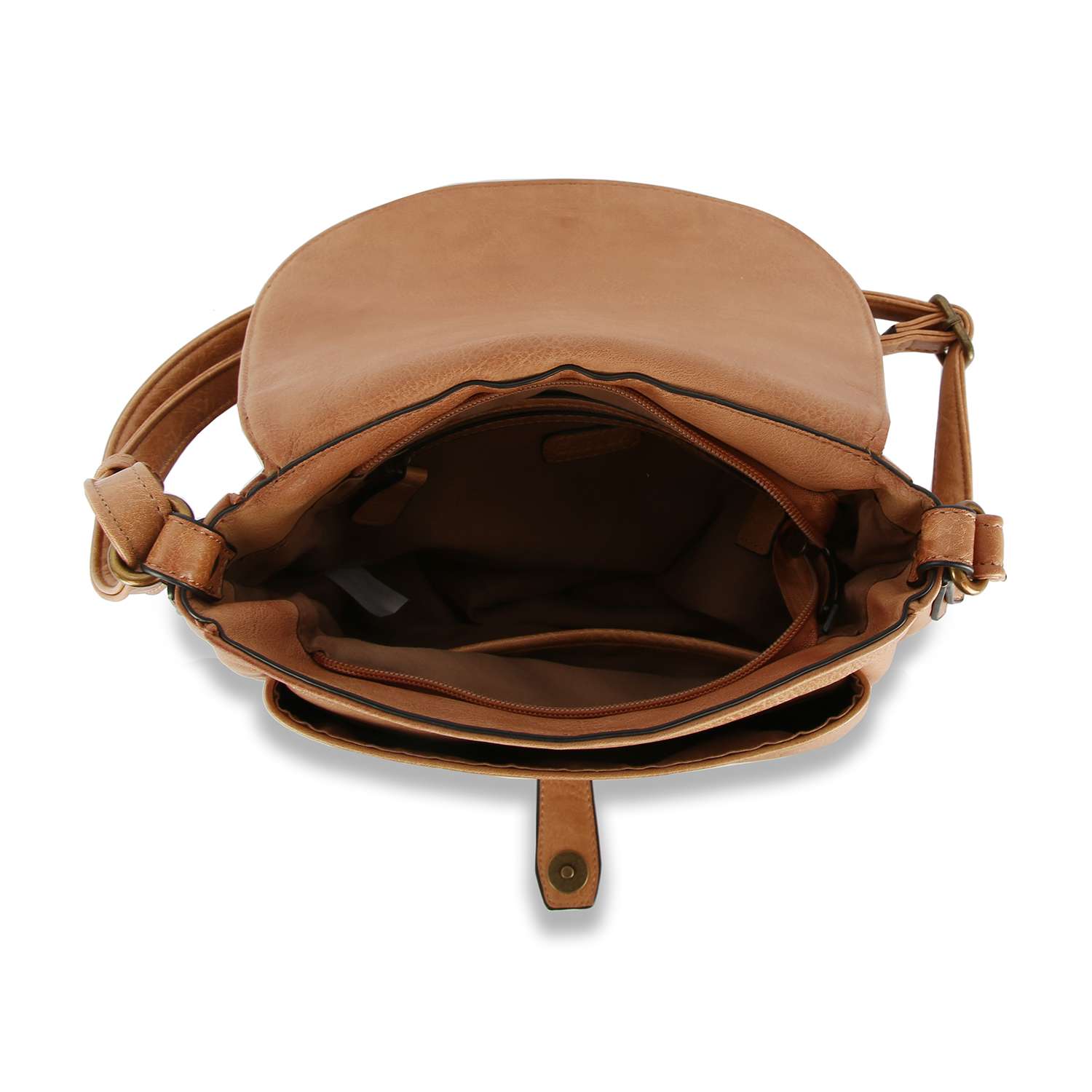 Studded Front Flap Shoulder Bag