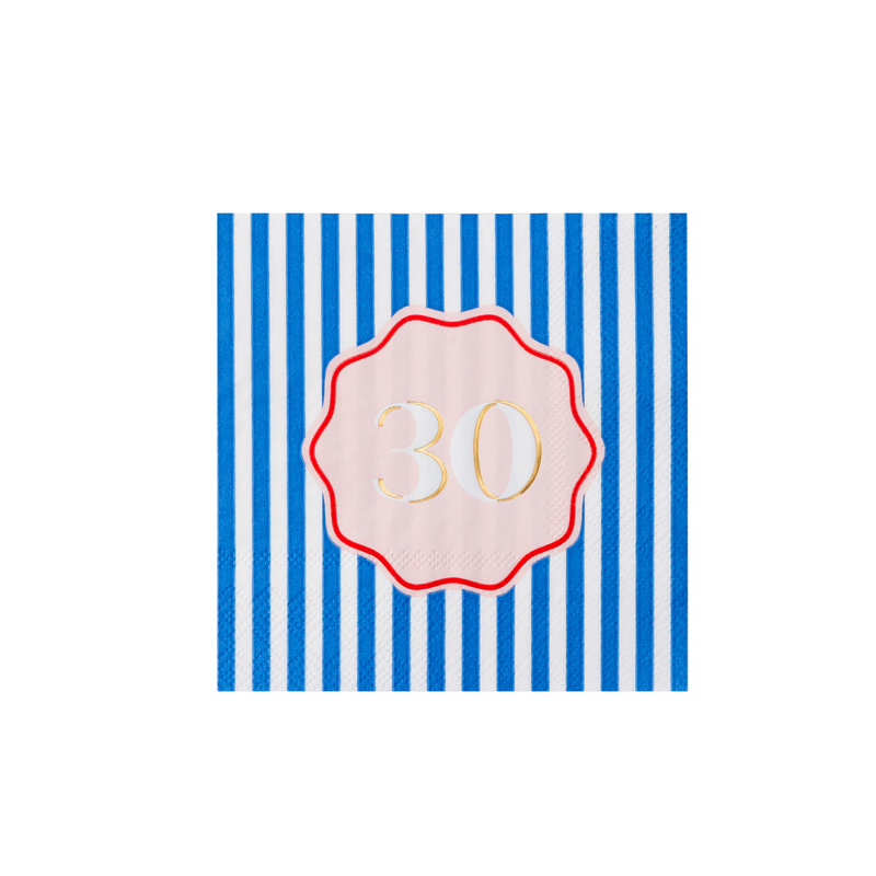 30TH Birthday Cocktail Napkins - Cloth + Cabin