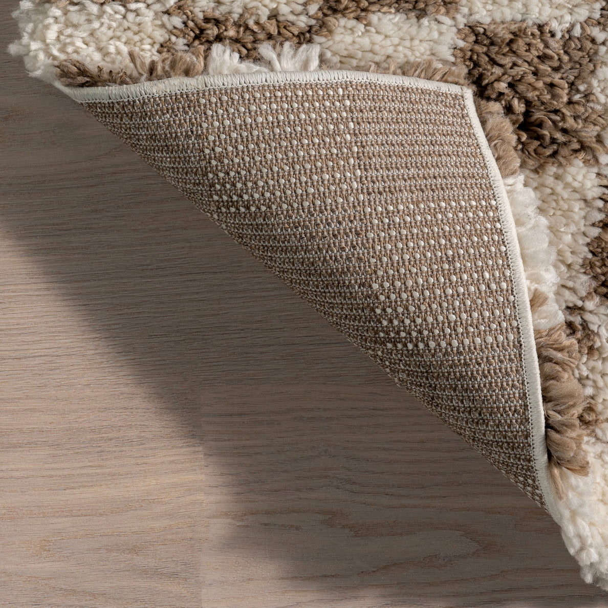 Adelaide Mid-Century Checkered Shag Area Rug