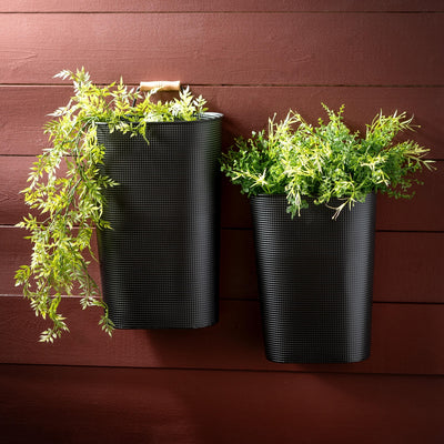 Embossed Black Wall Planters - Cloth + Cabin