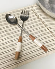 Marble & Wood Salad Servers