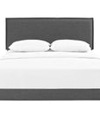 Amaris Queen Fabric Platform Bed with Round Splayed Legs