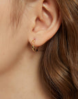 Ariel 18k Gold Twist Hoop Earring