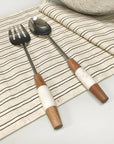 Marble & Wood Salad Servers