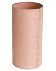 Mid Century Leather Wrapped Glass Vase