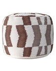 Vienna Herringbone Filled Ottoman Pouf