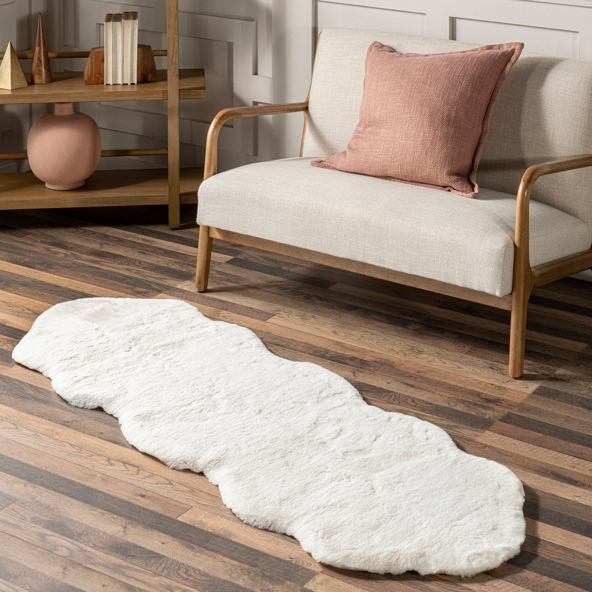 Eline Faux Sheepskin Machine Washable Area Rug
