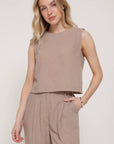 Brylee Linen Look Pants Set
