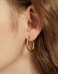 Gold Rectangle Hoop