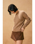 Peyton Cable Knit Crew Neck Sweater