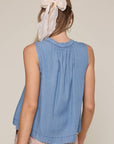 Ansley Denim Button Tank Top