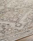 Barny Beige Washable Area Rug