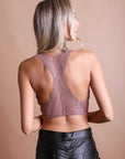 Seamless Front Lace Racerback Bralette